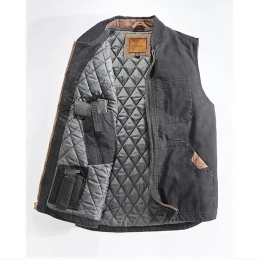 Venado Concealed Carry Vest for Men - Heavy Duty Canvas - Conceal Carry Pockets - Picture 2 of 6